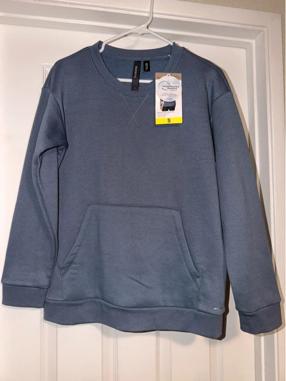 Mondetta Everyday Soft Crew Neck Sweatshirt Blue – Women’s Small – NWT